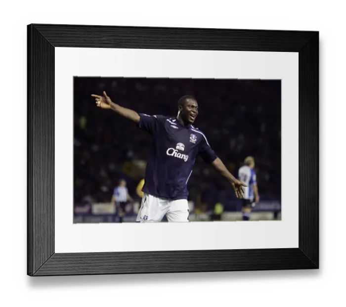 Framed Print : Everton's Yakubu Hat-Trick: Triumphing Over Sheffield Wednesday in the 2007 Carling Cup Third Round Framed Print : Everton's Yakubu Hat-Trick: Triumphing Over Sheffield Wednesday in the 2007 Carling Cup Third Round