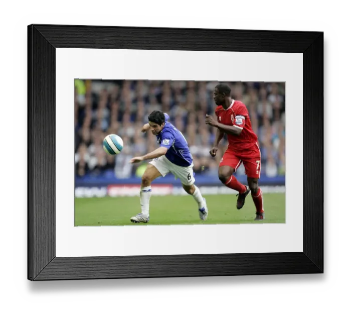 Framed Print : Mikel Arteta vs George Boateng: A Premier League Showdown at Goodison Park, 2007 - Everton vs Middlesbrough Framed Print : Mikel Arteta vs George Boateng: A Premier League Showdown at Goodison Park, 2007 - Everton vs Middlesbrough