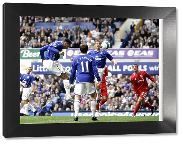 Joleon Lescott Scores First Everton Goal: Everton vs. Middlesbrough, Barclays Premier League, Goodison Park, September 30, 2007
