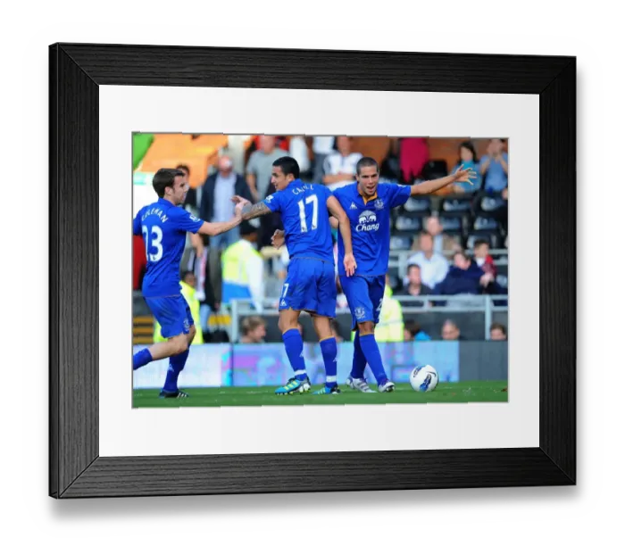Framed Print : Everton's Rodwell and Cahill: Celebrating Their Third Goal Against Fulham (October 23, 2011) Framed Print : Everton's Rodwell and Cahill: Celebrating Their Third Goal Against Fulham (October 23, 2011)