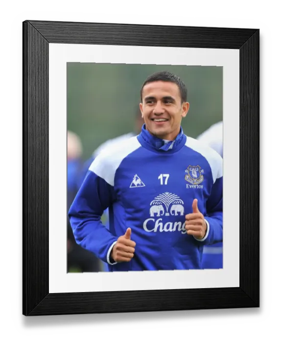 Framed Print : Barclays Premier League - Everton Training Session - Finch Farm