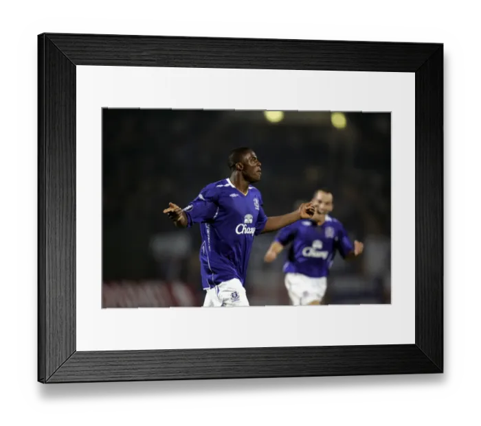 Framed Print : Anichebe's Hat-Trick: Everton's Triumph Over Metalist Kharkiv in UEFA Cup Framed Print : Anichebe's Hat-Trick: Everton's Triumph Over Metalist Kharkiv in UEFA Cup
