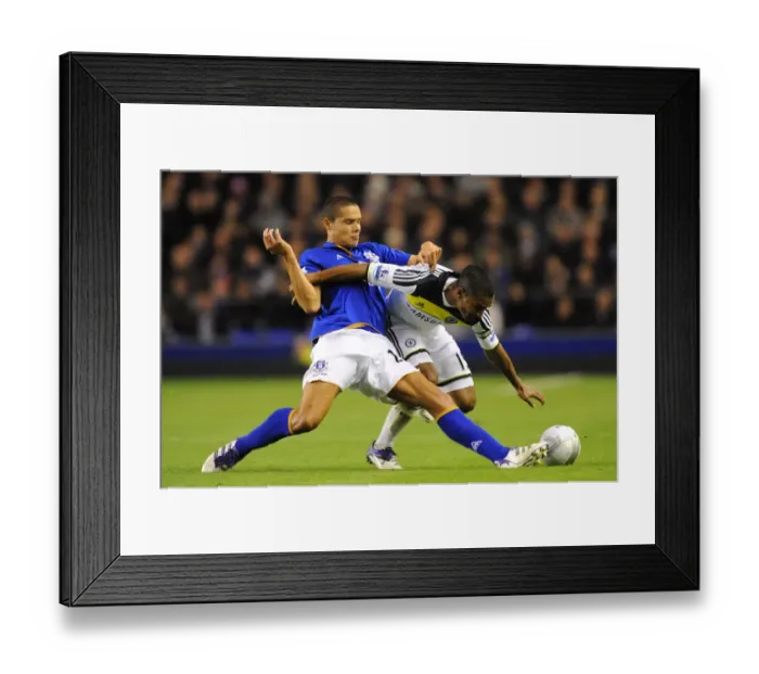 Framed Print : Everton vs Chelsea Showdown: Rodwell vs Malouda at Goodison Park - Carling Cup Fourth Round Framed Print : Everton vs Chelsea Showdown: Rodwell vs Malouda at Goodison Park - Carling Cup Fourth Round