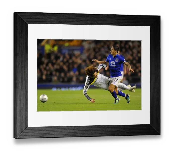 Framed Print : David Luiz vs. Tim Cahill: A Carling Cup Showdown at Goodison Park Framed Print : David Luiz vs. Tim Cahill: A Carling Cup Showdown at Goodison Park
