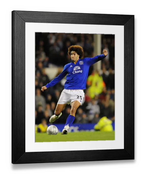 Framed Print : Marouane Fellaini Rallies Everton Against Chelsea in Carling Cup Fourth Round at Goodison Park (October 26, 2011) Framed Print : Marouane Fellaini Rallies Everton Against Chelsea in Carling Cup Fourth Round at Goodison Park (October 26, 2011)