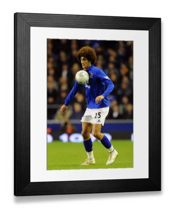 Framed Print : Marouane Fellaini Leads Everton's Charge Against Chelsea in Carling Cup Fourth Round at Goodison Park (26 October 2011) Framed Print : Marouane Fellaini Leads Everton's Charge Against Chelsea in Carling Cup Fourth Round at Goodison Park (26 October 2011)
