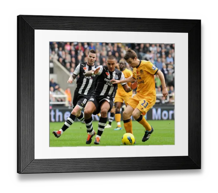 Framed Print : Battle for the Ball: Coleman vs. Simpson - Newcastle United vs. Everton, Premier League (November 2011) Framed Print : Battle for the Ball: Coleman vs. Simpson - Newcastle United vs. Everton, Premier League (November 2011)