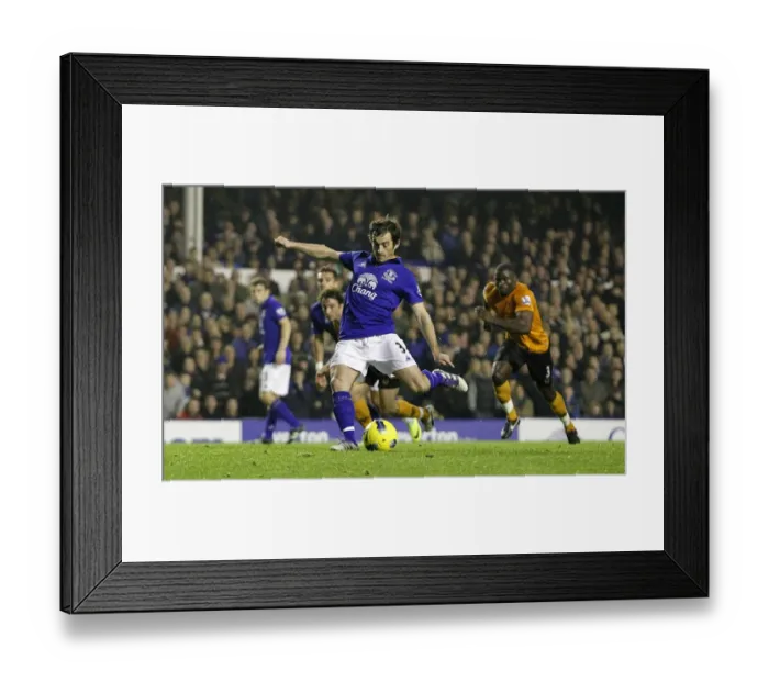 Framed Print : Leighton Baines Scores Everton's Penalty Goal Against Wolverhampton Wanderers (19 November 2011) Framed Print : Leighton Baines Scores Everton's Penalty Goal Against Wolverhampton Wanderers (19 November 2011)