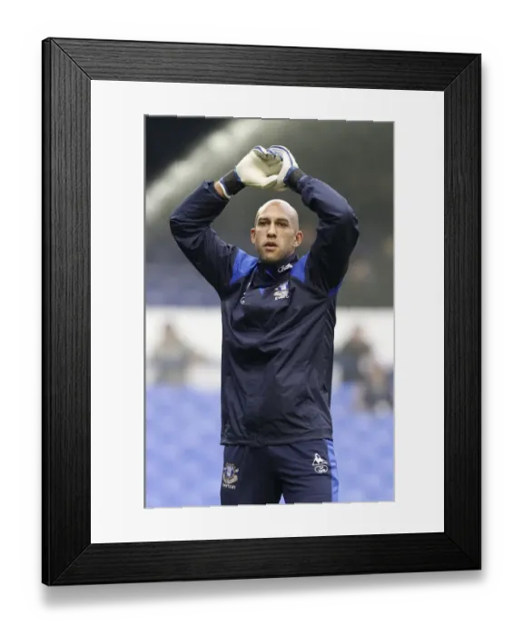 Framed Print : Tim Howard: Everton's Focused Goalkeeper Gears Up for Battle against Wolverhampton Wanderers (BPL, 19 November 2011) Framed Print : Tim Howard: Everton's Focused Goalkeeper Gears Up for Battle against Wolverhampton Wanderers (BPL, 19 November 2011)
