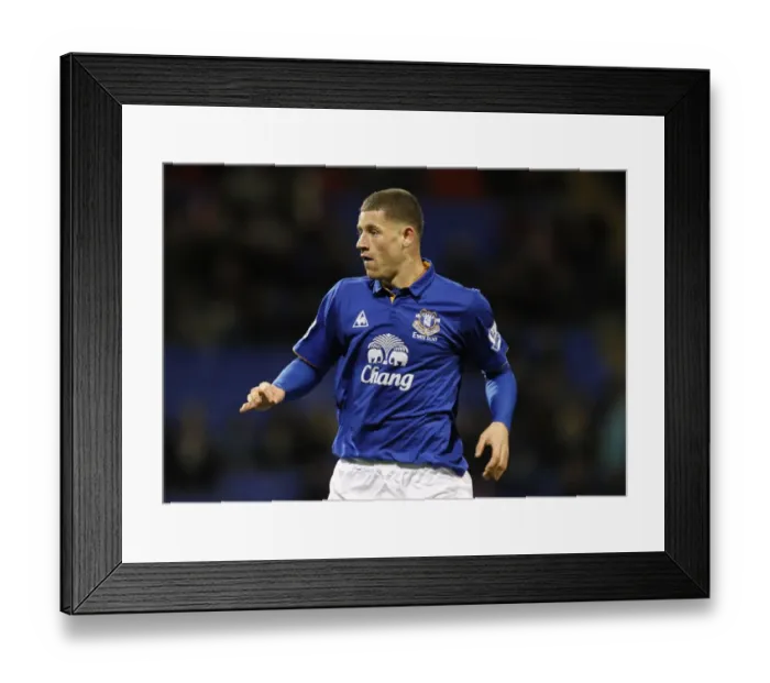 Framed Print : Ross Barkley in Action: Everton vs. Bolton Wanderers, Premier League (2011)