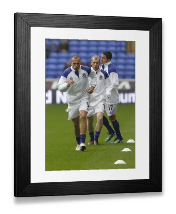 Framed Print : Everton FC: Johnny Heitinga's Intense Focus During Pre-Match Warm-Up at Reebok Stadium (November 2011) Framed Print : Everton FC: Johnny Heitinga's Intense Focus During Pre-Match Warm-Up at Reebok Stadium (November 2011)