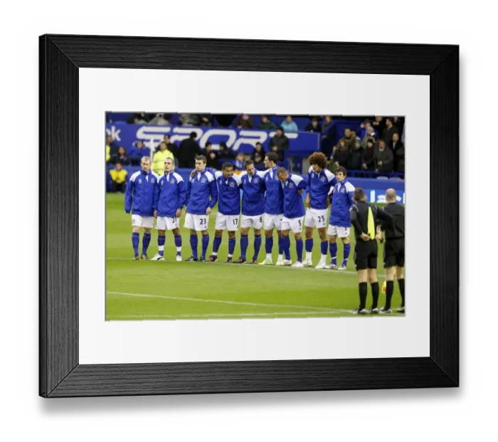 Framed Print : Everton Players Honor Gary Speed: A Moment of Silence (December 4, 2011, Everton v Stoke City) Framed Print : Everton Players Honor Gary Speed: A Moment of Silence (December 4, 2011, Everton v Stoke City)