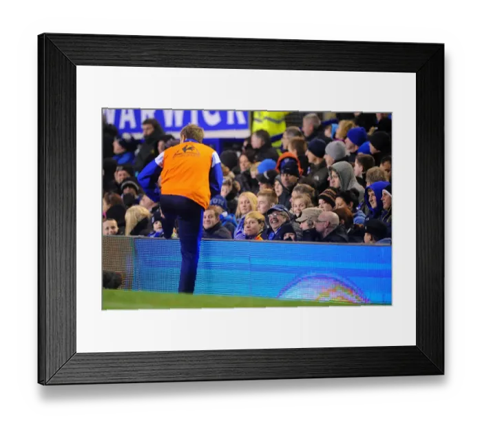 Framed Print : Phil Neville's Pre-Match Laugh: Everton vs Stoke City, Goodison Park (04 December 2011)