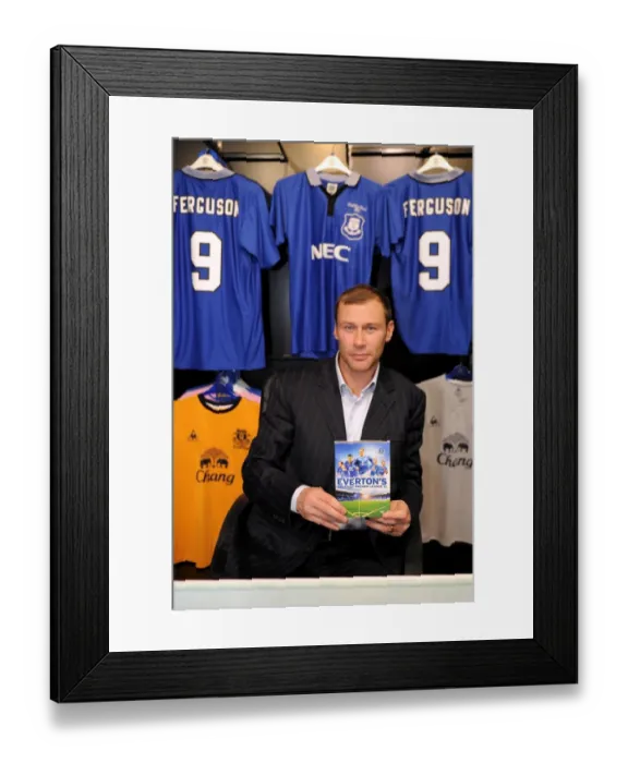 Framed Print : Duncan Ferguson Signs Everton's Premier League Greatest XI DVD at Everton Two Store, Liverpool One Framed Print : Duncan Ferguson Signs Everton's Premier League Greatest XI DVD at Everton Two Store, Liverpool One