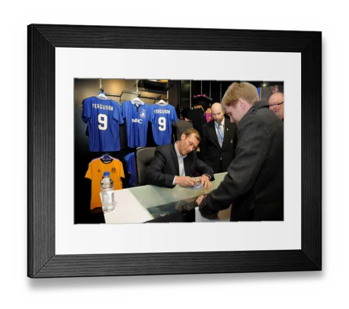 Framed Print : Duncan Ferguson: Everton Two Store Event - Signing of Everton's Premier League Greatest XI DVD Framed Print : Duncan Ferguson: Everton Two Store Event - Signing of Everton's Premier League Greatest XI DVD