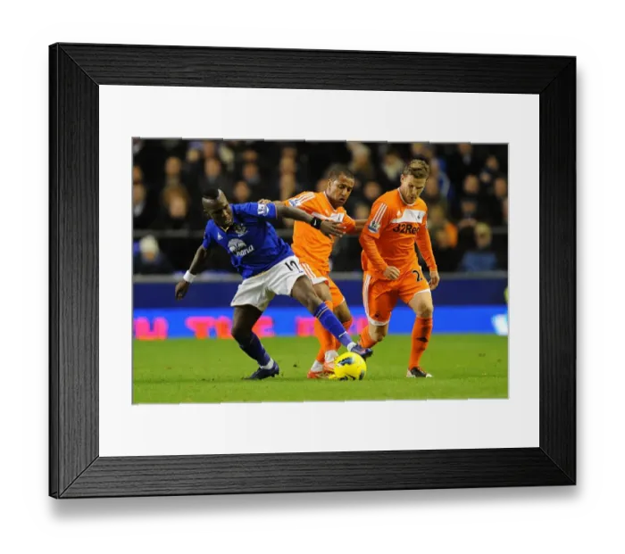 Framed Print : Battle for the Ball: Royston Drenthe vs Wayne Routledge - Everton vs Swansea City, Premier League (December 2011) Framed Print : Battle for the Ball: Royston Drenthe vs Wayne Routledge - Everton vs Swansea City, Premier League (December 2011)