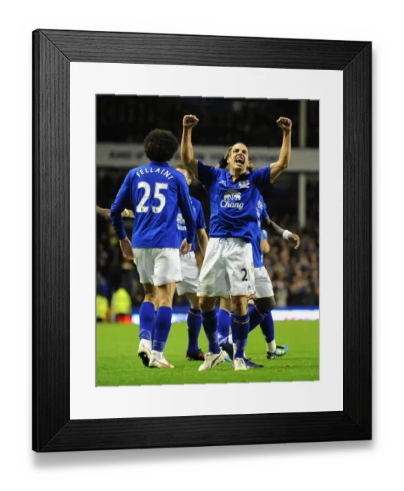 Framed Print : Leon Osman Scores Opening Goal: Everton vs Swansea City (Premier League, 21 December 2011) Framed Print : Leon Osman Scores Opening Goal: Everton vs Swansea City (Premier League, 21 December 2011)