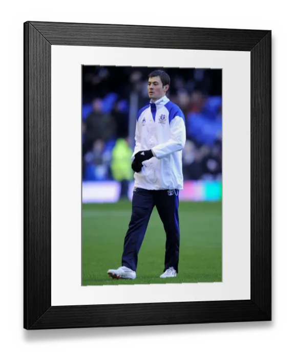 Framed Print : Decisive Moment: Diniyar Bilyaletdinov Scores the Winning Goal for Everton against Norwich City (17 December 2011)