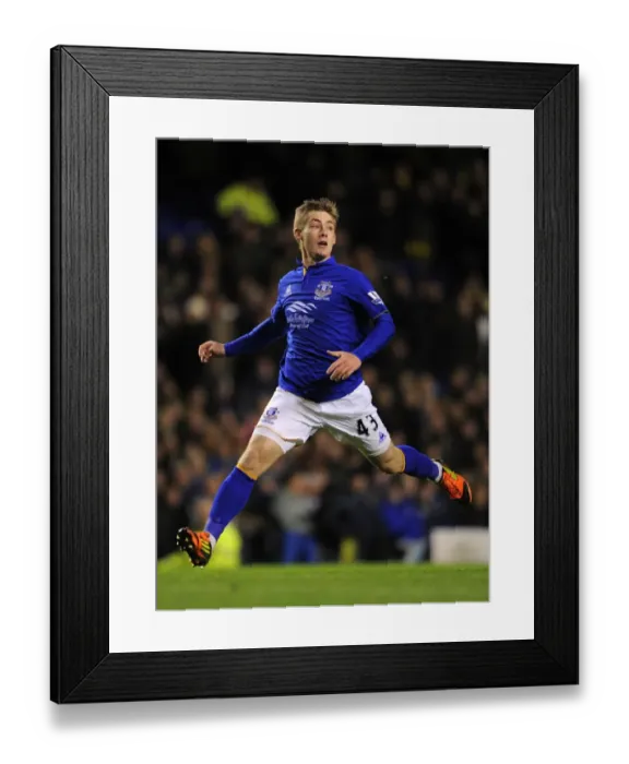 Framed Print : Conor McAleny's Game-Winning Goal: Everton Triumphs Over Norwich City (17 December 2011)