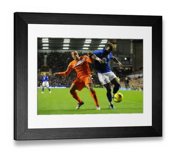 Framed Print : Battle for the Ball: Everton's Intense Tussle with Swansea City's Ashley Richards and Louis Saha Framed Print : Battle for the Ball: Everton's Intense Tussle with Swansea City's Ashley Richards and Louis Saha
