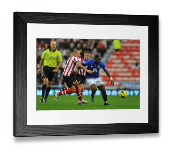 Framed Print : Battle for the Ball: Saha vs. Brown - Everton vs. Sunderland Rivalry in the Premier League (December 2011) Framed Print : Battle for the Ball: Saha vs. Brown - Everton vs. Sunderland Rivalry in the Premier League (December 2011)
