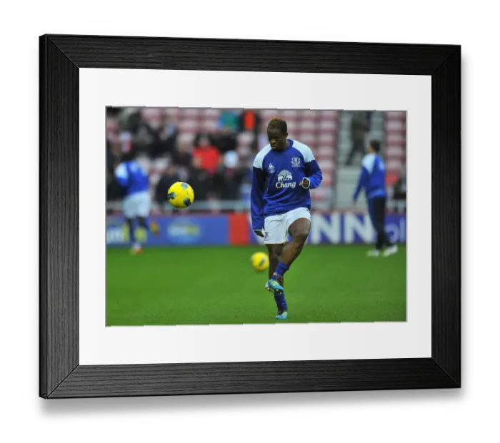 Framed Print : Louis Saha's Thrilling Goal: Everton's Victory Over Sunderland in the Premier League (December 2011)