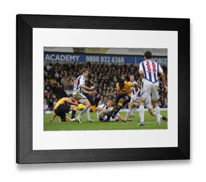 Framed Print : Anichebe Scores the Opener: Everton's Premier League Win at West Bromwich Albion (01.01.2012) Framed Print : Anichebe Scores the Opener: Everton's Premier League Win at West Bromwich Albion (01.01.2012)
