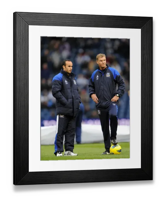 Framed Print : Everton's New Signing Landon Donovan at The Hawthorns: Everton vs. West Bromwich Albion, Premier League (January 2012)