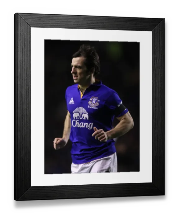Framed Print : Leighton Baines in Action: Everton vs Bolton Wanderers, Premier League (04 January 2012, Goodison Park)