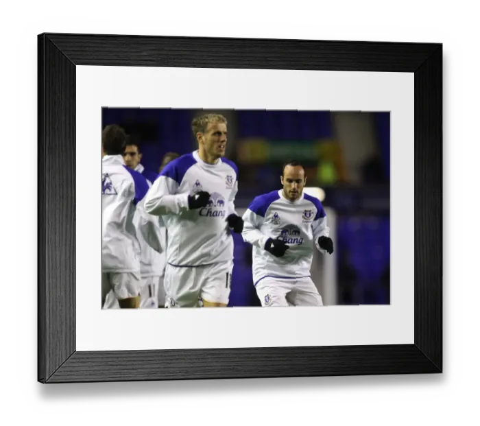 Framed Print : Landon Donovan Joins Everton FC Team Warm-up vs Bolton Wanderers (04 January 2012) Framed Print : Landon Donovan Joins Everton FC Team Warm-up vs Bolton Wanderers (04 January 2012)