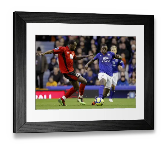Framed Print : Magaye Gueye vs Nick McKoy: FA Cup Third Round Battle at Goodison Park Framed Print : Magaye Gueye vs Nick McKoy: FA Cup Third Round Battle at Goodison Park