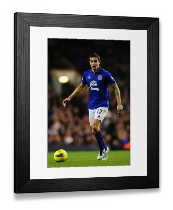 Framed Print : Tim Cahill's Thrilling Goal: Everton's Victory Over Tottenham Hotspur, Barclays Premier League (2012)