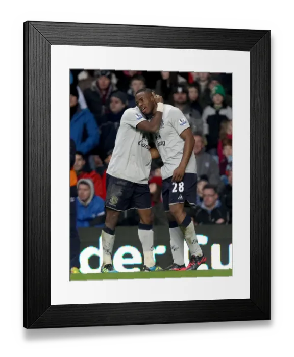 Framed Print : Anichebe and Saha: A Dual Celebration of Everton's First Goals Against Aston Villa (January 14, 2012) Framed Print : Anichebe and Saha: A Dual Celebration of Everton's First Goals Against Aston Villa (January 14, 2012)