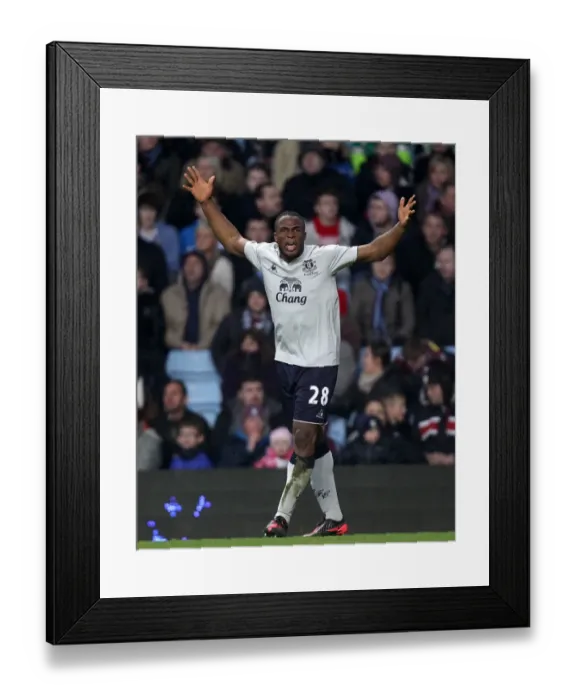 Framed Print : Victor Anichebe's Goal: Kick-Starting Everton's Premier League Victory Against Aston Villa (14 January 2012) Framed Print : Victor Anichebe's Goal: Kick-Starting Everton's Premier League Victory Against Aston Villa (14 January 2012)