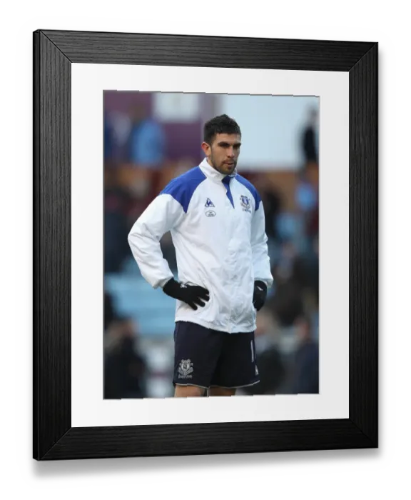 Framed Print : Denis Stracqualursi Scores the Game-Winning Goal for Everton Against Aston Villa in the Barclays Premier League (14 January 2012) Framed Print : Denis Stracqualursi Scores the Game-Winning Goal for Everton Against Aston Villa in the Barclays Premier League (14 January 2012)