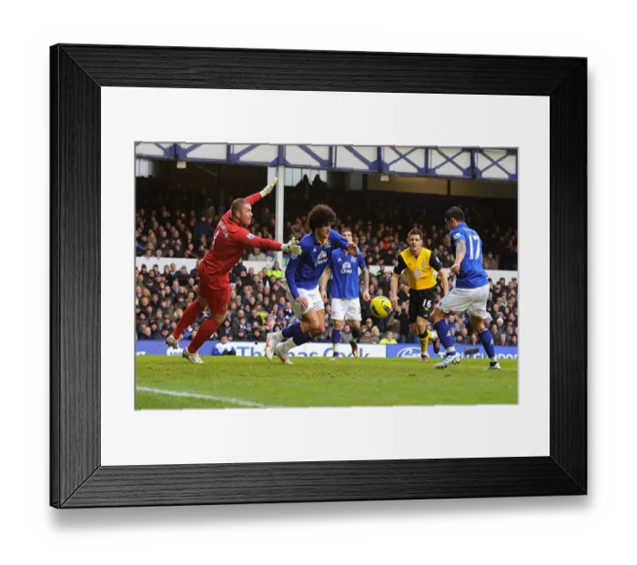 Framed Print : Fellaini-Cahill Strike: Everton's Duo Overpowers Blackburn's Robinson in Premier League Clash (21 January 2012) Framed Print : Fellaini-Cahill Strike: Everton's Duo Overpowers Blackburn's Robinson in Premier League Clash (21 January 2012)