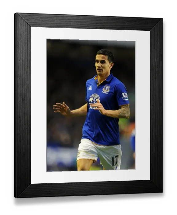 Framed Print : Tim Cahill's Thunderbolt: Everton's Unforgettable Goal Against Blackburn Rovers, Premier League 2012, Goodison Park Framed Print : Tim Cahill's Thunderbolt: Everton's Unforgettable Goal Against Blackburn Rovers, Premier League 2012, Goodison Park