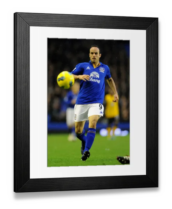 Framed Print : Everton vs. Blackburn Rovers: Premier League Battle at Goodison Park with Landon Donovan