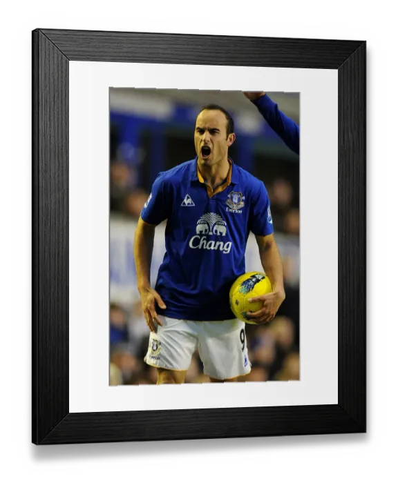 Framed Print : Landon Donovan at Goodison Park: Everton vs. Blackburn Rovers, Barclays Premier League Framed Print : Landon Donovan at Goodison Park: Everton vs. Blackburn Rovers, Barclays Premier League