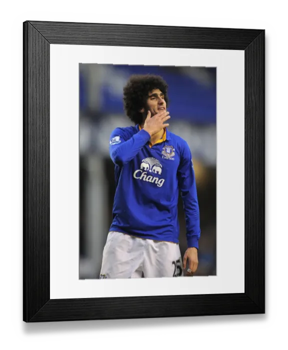 Framed Print : Marouane Fellaini in Action: Everton vs. Blackburn Rovers, Goodison Park - Premier League Thriller Framed Print : Marouane Fellaini in Action: Everton vs. Blackburn Rovers, Goodison Park - Premier League Thriller
