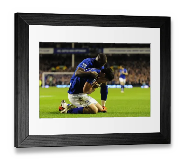 Framed Print : Denis Stracqualursi and Magaye Gueye: Everton's Emotional First-Goal Celebration in FA Cup Fourth Round Match Against Fulham Framed Print : Denis Stracqualursi and Magaye Gueye: Everton's Emotional First-Goal Celebration in FA Cup Fourth Round Match Against Fulham