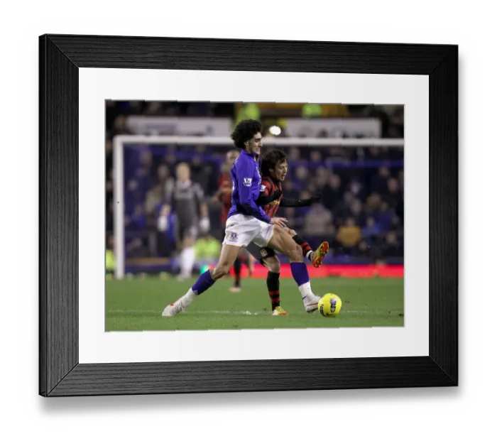 Framed Print : Battle for the Ball: Fellaini vs. Silva - Everton vs. Manchester City (31 January 2012) Framed Print : Battle for the Ball: Fellaini vs. Silva - Everton vs. Manchester City (31 January 2012)