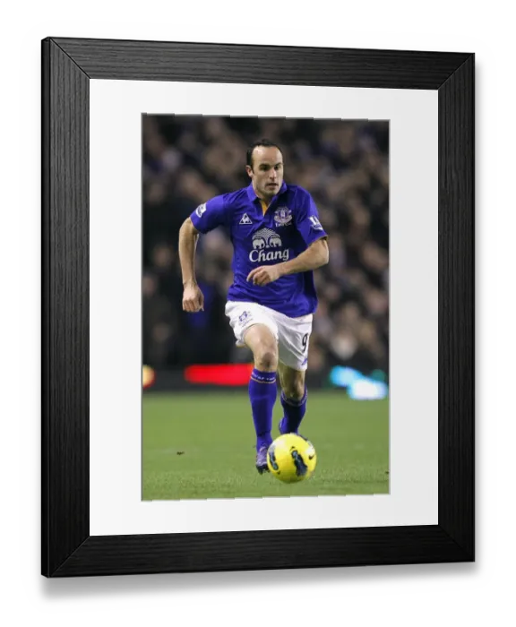 Framed Print : Landon Donovan at Goodison Park: Everton vs Manchester City, Barclays Premier League (January 31, 2012)