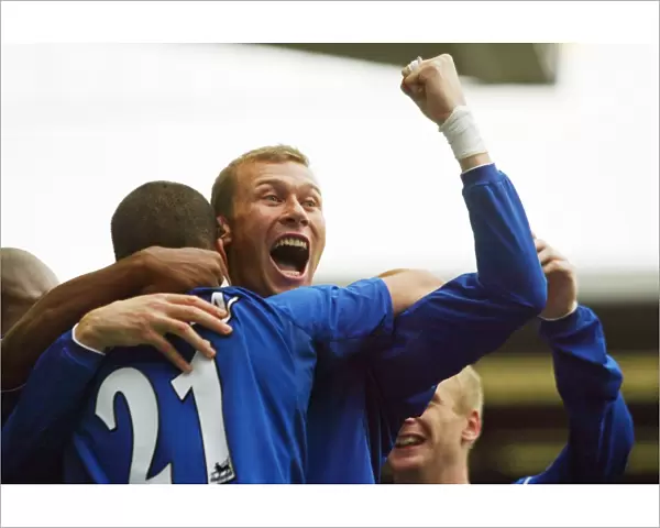 Leon Osman's Euphoric Moment: Everton's Victory over West Bromich Albion, Barclays Premiership, August 28, 2004