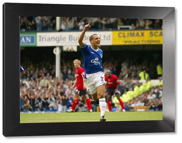 Leon Osman's Celebration: Everton vs. West Bromich Albion, Barclays Premiership, Goodison Park (2004)