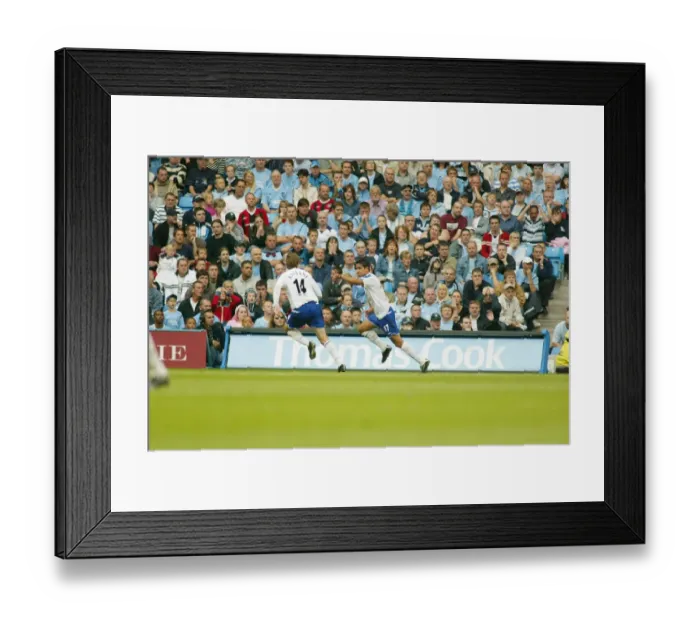 Framed Print : Manchester Derby: Tim Cahill's Goal Celebration at City of Manchester Stadium (Manchester City vs Everton, Barclays Premiership, September 11, 2004) Framed Print : Manchester Derby: Tim Cahill's Goal Celebration at City of Manchester Stadium (Manchester City vs Everton, Barclays Premiership, September 11, 2004)