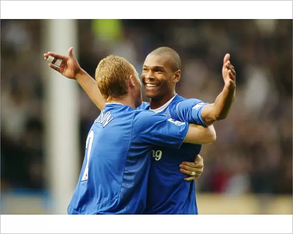 Marcus Bent's Goal Celebration: Everton vs. Middlesbrough, Barclays Premiership, Goodison Park (04-09-2004)