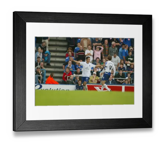 Framed Print : Key Moments: Tim Cahill's Celebration in Portsmouth vs. Everton, Barclays Premiership, 2004 Framed Print : Key Moments: Tim Cahill's Celebration in Portsmouth vs. Everton, Barclays Premiership, 2004