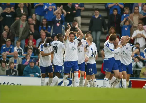 Key Moments: Tim Cahill's Goal Celebration at Fratton Park - Portsmouth vs. Everton, Barclays Premiership, September 26, 2004