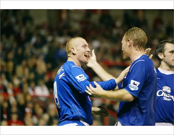 Bristol City vs. Everton in Carling Cup 2nd Round, 04-05: Nick Chadwick's Goal Celebration at Ashton Gate